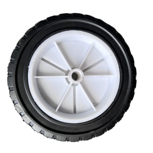 Roues <span class=keywords><strong>en</strong></span> caoutchouc de haute qualité pour tondeuse à <span class=keywords><strong>gazon</strong></span> de 7 pouces avec roulement à billes, pièce de rechange pour coupe-herbe - Product Image 1