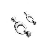 Personnalisé de haute qualité bricolage fabrication de bijoux fermoir en cuir en gros 925 bracelet collier non ternir fermoirs à ressort en argent sterling