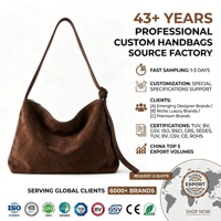 Tas Hobo Suede Wanita, Tas Selempang Santai, Tas Tangan Bulan Sabit Kapasitas Besar, Tas Tote Kulit Vegan, Tas Kerja, Tas Perjalanan, Musim Gugur, Terbuka