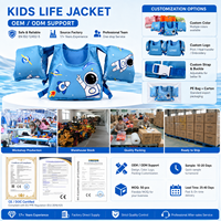Gilet de sauvetage flottant pour bébé avec manches de dessin animé, brassard de natation EPE, gilet de flottabilité à séchage rapide pour nourrisson