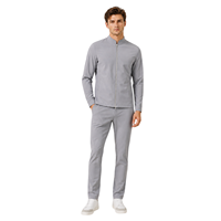 Ensemble de survêtement technique en nylon 2 pièces pour homme avec logo personnalisé, veste légère de qualité supérieure et pantalon cargo à jambe droite, vêtements de sport décontractés