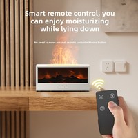 Diffuseur d'arômes pour cheminée avec lumières d'ambiance 7 couleurs et humidificateur atomiseur télécommandé