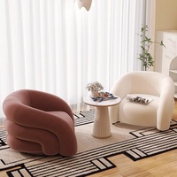 Fauteuil pouf moderne simple en velours, nouveau design, chaise d'appoint paresseuse pour salon, mobilier de maison