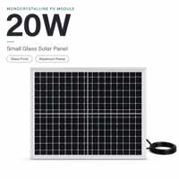 Kit de panneaux solaires rigides mono 10W 20W 30W OEM d'usine avec connecteur personnalisé, support et contrôleur de charge pour caméra CCTV