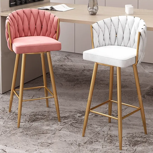 <span class=keywords><strong>Chaise</strong></span> <span class=keywords><strong>de</strong></span> <span class=keywords><strong>bar</strong></span> <span class=keywords><strong>de</strong></span> 65 cm avec un style luxueux et haut <span class=keywords><strong>de</strong></span> gamme, dossier, tabouret haut pour usage domestique - Product Image 1