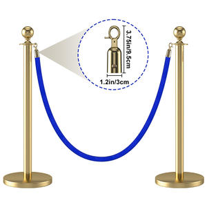Tali Karpet Merah dan Tiang Pembatas Kerumunan, Tiang Pembatas Antrian dengan Tali Beludru, Promo Panas - Product Image 3