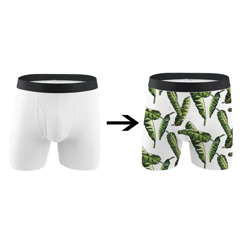 Groothandel Wit Sublimatie Polyester Blank Boxer Mannen Ondergoed Slips