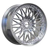Jantes en alliage X-RIMS 19 pouces 5x100 et 5x120 finition usinée argentée pour jantes de voiture forgées sur mesure