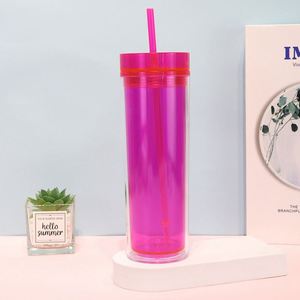Meilleure Vente : Gobelet Acrylique Anti-Fuite 16oz à Double Paroi avec Couvercle et Paille pour le Bureau et l'Usage Quotidien - Product Image 6