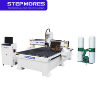 Router CNC 3D para Madera 1325V de China, Mesa de Perfil de Aluminio de Alta Rigidez con Ranura en T, Sistema de Control NCWork Rotatorio, Motor y Engranaje de 3 Ejes