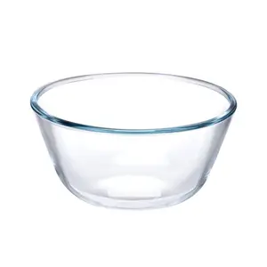 Heat Resistant Glass Bakeware 7 8 9 10 11 12 inch Glass Bowl Transparent Glass Salad Mixing Serving Bowl Cake Baking Bowl