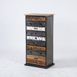Cómoda Moderna de Madera de Mango Sólida con Múltiples Cajones, Diseño Indio, Muebles para Sala de Estar y Comedor - Product Image 1
