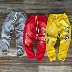 High Quality <strong>Men's</strong> Sport Jogger <strong>Pants</strong> Custom Casual Cotton With Terry Vintage Acid Wash Sun Faded Look Mid Waist