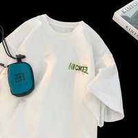 Camiseta de Manga Corta para Hombre, Estampado Gráfico, Corte Holgado, Cómoda para Actividades al Aire Libre, con Estampado de Letras, Cuello Redondo, Algodón Suave, Nueva Colección 2026