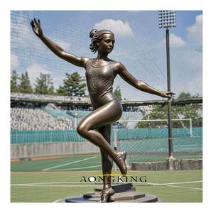 庭の装飾用のデジタル印刷付きカスタムメイドの金属製恥ずかしがり屋の少女像 - Product Image 5