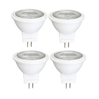 Projecteur LED 3W 12V DC/AC en aluminium avec revêtement plastique, base MR11, mini, ultra-lumineux, à économie d'énergie, angle de faisceau 120°, indice de protection IP20, dimmable