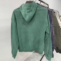 Hoodie Homme Streetwear Imprimé en Coton Épais, Coupe Oversize, Effet Vintage Délavé et Usé, avec Motifs Graphiques