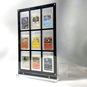 <b>Wall</b> Mount 9 Slot Pokemoned Sport Trading Card Slab Acrylic <b>Display</b> - Product Image 5