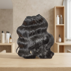 Extensiones de Cabello Humano Remy Indio Natural RAW de Primera Calidad con Ondas Naturales y Estilo Ondulado Profundo en Color Natural - Product Image 3