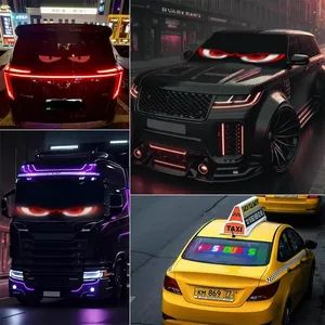 Nouvel écran publicitaire LED 2-en-1 en aluminium couleur pour vitre <span class=keywords><strong>de</strong></span> voiture, intelligent USB pour contrôle par application, lumières <span class=keywords><strong>de</strong></span> camion <span class=keywords><strong>de</strong></span> haute qualité - Product Image 2
