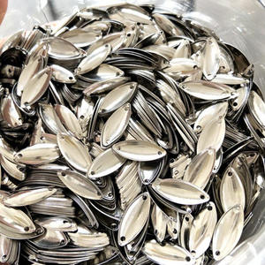 Señuelo giratorio con lentejuelas Ma Kou, cebo de pesca de agua dulce de metal dorado y plateado, 100 unidades - Product Image 3