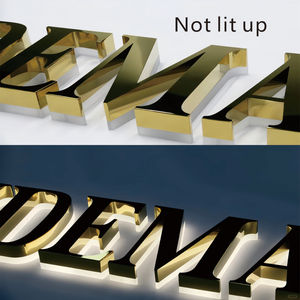 Letrero Metálico Personalizado Daco con Retroiluminación LED 3D para Montaje en Pared, Publicidad y Decoración, Aplicaciones <span class=keywords><strong>de</strong></span> Iluminación y Automoción - Product Image 2