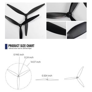 ใบพัดไฟเบอร์กลาส 3 ใบพัด ขนาด 14x10x3 สำหรับโดรน RC FPV ฟรีสไตล์ ระยะไกล อะไหล่ DIY - Product Image 6