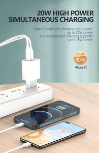 Cargador Rápido de 20W a Bajo Precio con Protección Contra Incendios OTP y OVP para Dispositivos iPhone y Android - Product Image 4