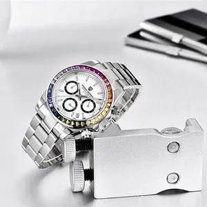 PAGANI DESIGN <span class=keywords><strong>1644</strong></span>ใหม่ยี่ห้อ Rainbow นาฬิกาผู้ชาย Luxury Quartz นาฬิกาข้อมือแฟชั่น Chronograph นาฬิกากันน้ำกีฬาสำหรับชาย - Product Image 5