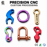 Porte-clés en métal personnalisé, usiné CNC, en acier inoxydable, en aluminium, en alliage de titane, porte-clés EDC, cadeau d'extérieur / porte-clés d'autodéfense