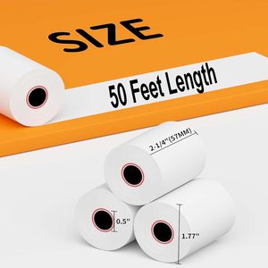 Rotoli <span class=keywords><strong>di</strong></span> Carta Termica Bianca Opaca a Strato Singolo 57X50MM <span class=keywords><strong>di</strong></span> Qualità Premium, Compatibili con Tutti i Registratori <span class=keywords><strong>di</strong></span> <span class=keywords><strong>Cassa</strong></span> e Carte <span class=keywords><strong>di</strong></span> Credito - Product Image 3