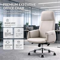 Fauteuil de bureau exécutif contemporain en cuir véritable, inclinable, ergonomique, pour ordinateur