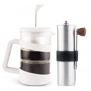 Wheat straw New Environmental Protection Material Borosilicate Glass French Press Coffee Maker Coffee Plunger set