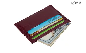 Porta passaporto da viaggio aziendale in pelle di mucca personalizzato all'ingrosso porta carte di credito in vera pelle