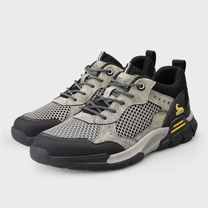 Zapatos Deportivos para Hombre, para Exteriores, Todoterreno, Impermeables, Antideslizantes, Transpirables, Cómodos, de Cuero y Malla, con Cordones - Product Image 3