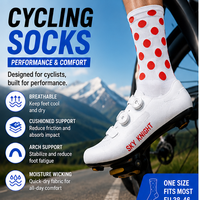 Chaussettes de compression de cyclisme professionnelles unisexes, respirantes et très élastiques pour le printemps, l'été, le vélo de route et le VTT