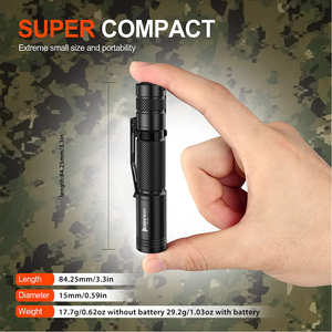 Mini lampe <span class=keywords><strong>torche</strong></span> tactique à clé, en alliage d'aluminium, <span class=keywords><strong>rechargeable</strong></span>, étanche IP44, lampe <span class=keywords><strong>torche</strong></span> LED de camping, 35-100 lumens, noir, à intensité variable - Product Image 2