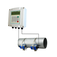 Débitmètre numérique à écran LCD Pokcenser PWF-U2000W OEM avec carte SD, indicateur de débit d'eau, IP65, à fixation par pince, 1,0 % FS
