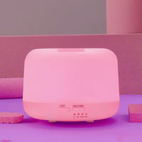 Humidificateur d'air ultrasonique portable électrique 500 ml pour huiles essentielles, diffuseur d'arômes bio avec lumière LED 7 couleurs, usage domestique, en plastique