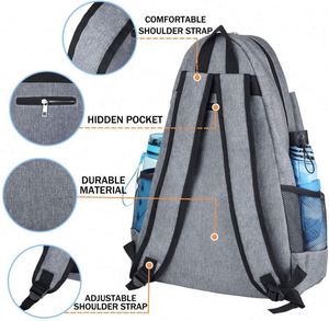 Échantillon gratuit Sac à dos imperméable pour raquettes, sac de sport, sac de paddle, sac de tennis, sac de pickleball – Prix usine - Product Image 5