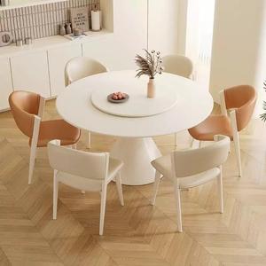 Tavolo da Pranzo Rotondo Moderno con Gambe <span class=keywords><strong>in</strong></span> Ferro Regolabili e Piano <span class=keywords><strong>in</strong></span> Pietra Sinterizzata con Lazy Susan per Uso Alberghiero - Product Image 6