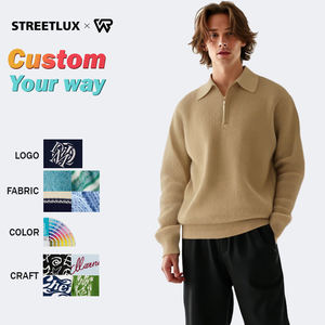 Suéter de punto para hombre 100% mezcla de lana Jacquard de punto jersey de cuello redondo fabricante de ropa personalizada suéter de Otoño de moda - Product Image 1