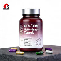 Capsules de Nattokinase 100mg, 60 unités, sans pectine, complément nutritionnel antioxydant, vente en gros OEM