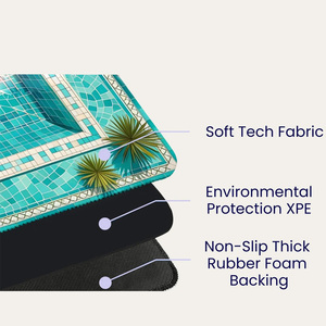 Tapis de jeu de mahjong tropical en caoutchouc premium de 31,5 pouces, antidérapant, imperméable, portable, pour la maison et les voyages - Product Image 3