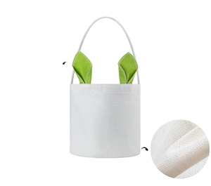 Monogram Imitation Linen Sublimation Rabbit Bag Personalized <b>Easter</b> Blank Bunny <b>Egg</b> <b>Hunt</b> <b>Basket</b> for Kids Gift - Product Image 5