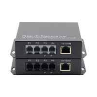 Multiplexeur fibre optique PCM 2CH Port téléphonique RJ11 100M convertisseur Ethernet Extender avec émetteurs-récepteurs optiques