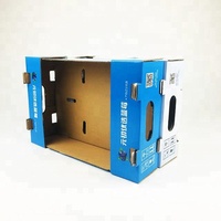 Ecologische, recyclebare, stapelbare golfkartonnen blauwe bessen doos met ventilatiegaten en matte laminatie