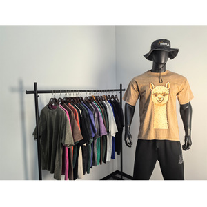 Luxury 100% Cotton Acid Wash Oversized Taped Neck Crew Neck Men's <b>Tshirt</b> Custom DTG Print for Travel Wear - Product Image 1