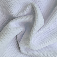 100% Polyester Birds Eye 135GSM 75D72F Tissu Tricoté À Séchage Rapide Respirant Léger Jacquard Maille T-shirts Balle Uniformes