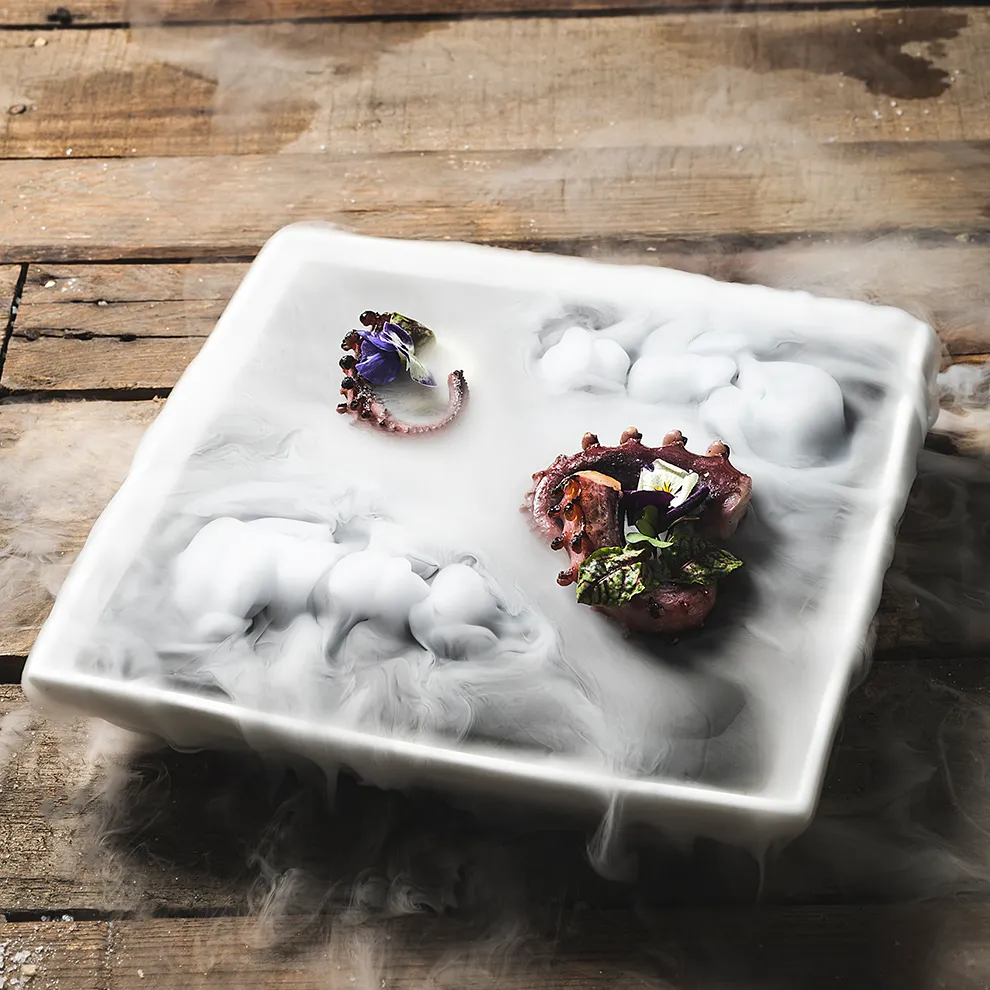 2021 थोक जापानी सेट सुशी प्लेट और व्यंजन कोरियाई रेस्तरां पत्थर के पात्र खाद्य सूखी बर्फ की थाली रचनात्मक सेवारत ट्रे कॉम्पैक्ट